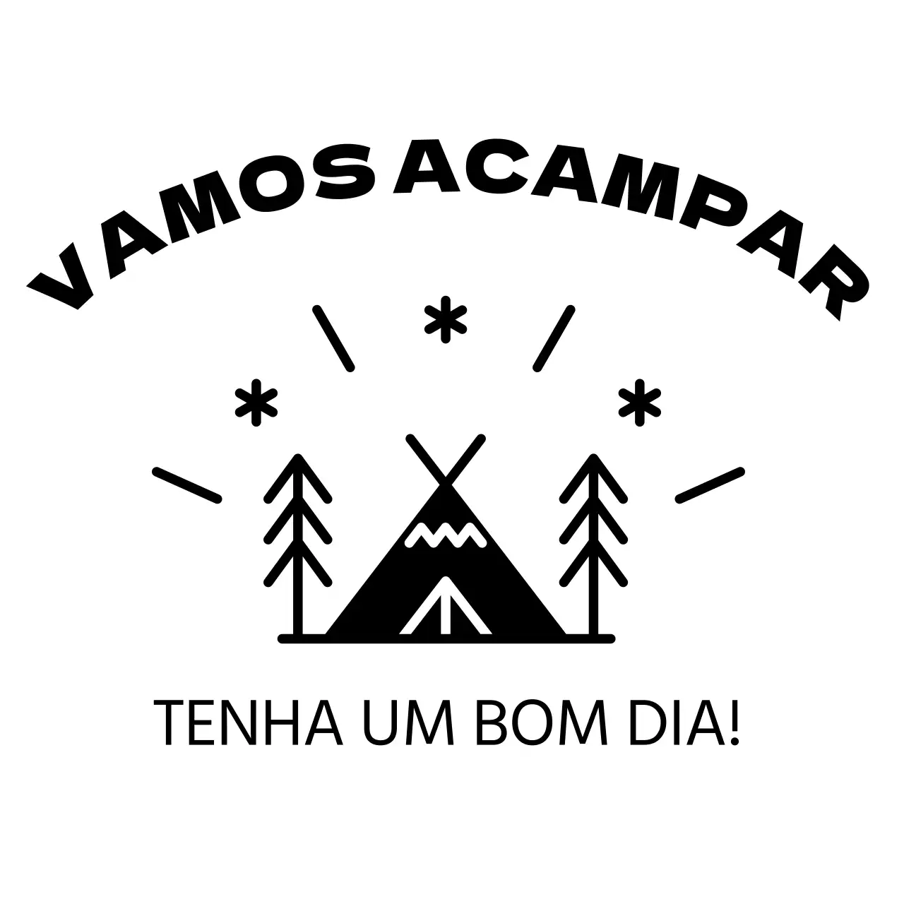 Parque de campismo luminoso e alegre com ilustrações de acampamento