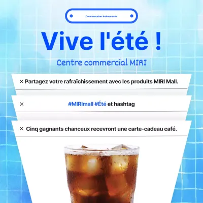 Commentaire de tendance bleu clair annonce d'un événement