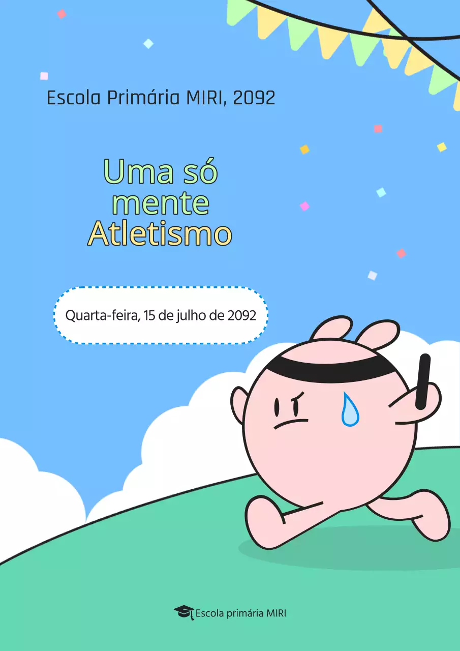 Um guia para o dia desportivo amarelo e azul