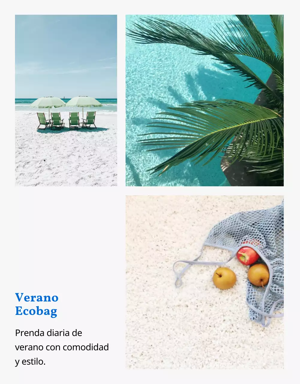 Sencilla bolsa ecológica de moda veraniega en azul explicado