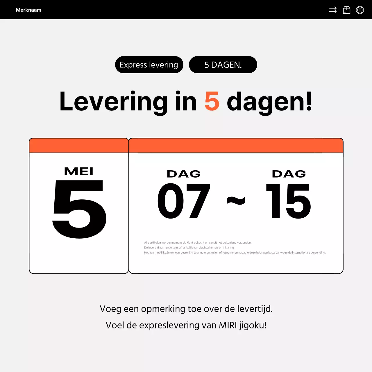 Eenvoudige oranje en zwarte overzeese directe verkoop social media promotie