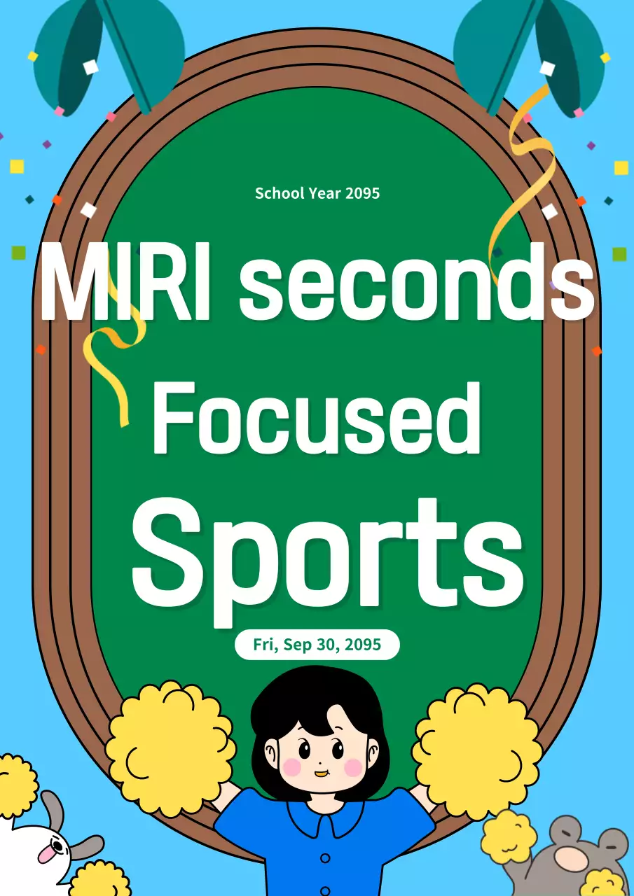 Thông báo thể thao đơn giản màu xanh