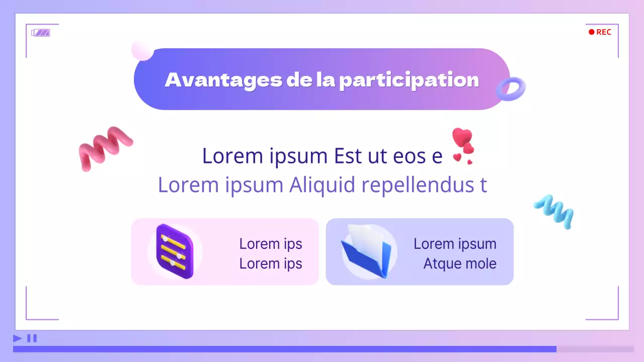 Pourpre et bleu, montage vidéo cybernétique pour promouvoir les cours d'amélioration de soi