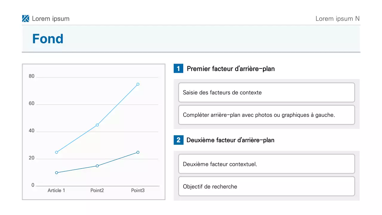 Une présentation simple de rapport imprimable en bleu et blanc
