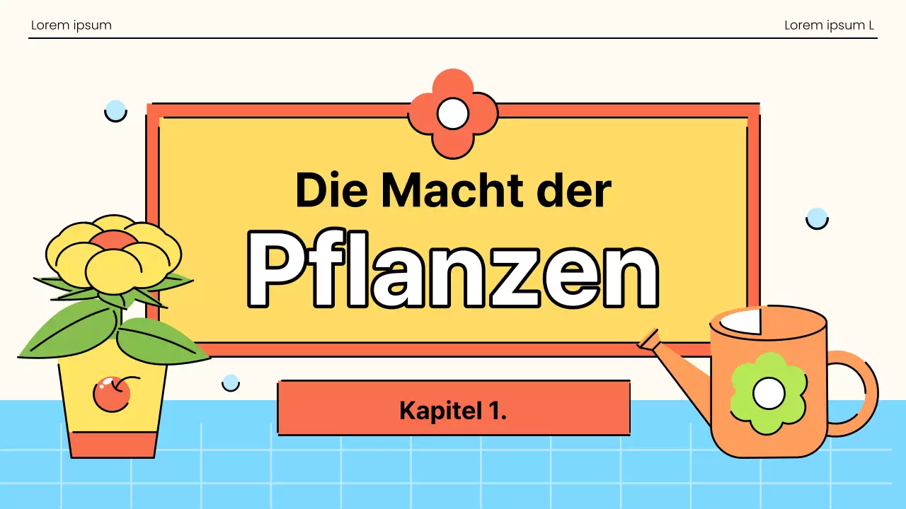 Photosynthese in einem knalligen Orange und Grün