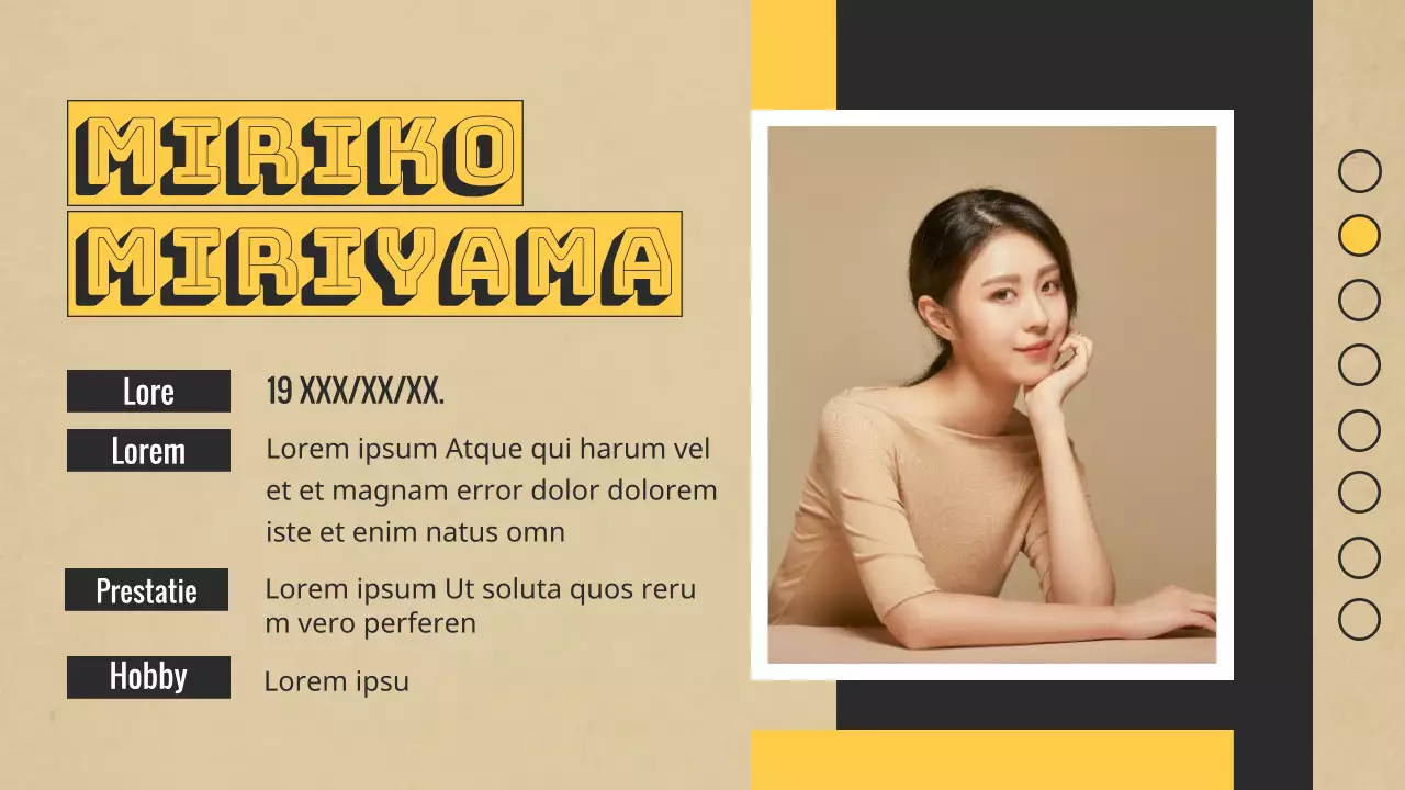 Groen en geel portfolio voor moderne ontwerpers