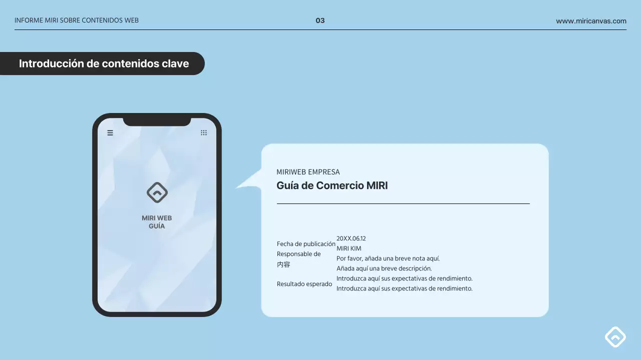 Un sencillo informe en gris y azul claro