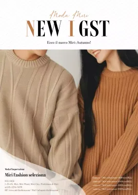 Pubblicità di moda semplice e moderna nei colori beige e avorio