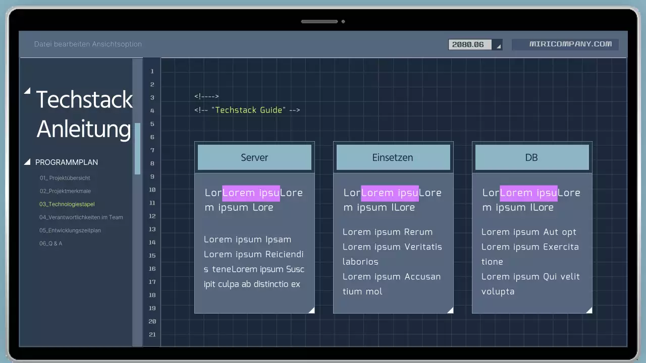 Prospekt des Cyber-Entwickler-Codierungsprogramms in Marineblau und Gelb