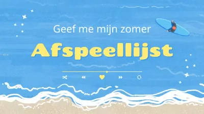 Een mooie afspeellijst met zomerse liedjes in lichtblauw en geel