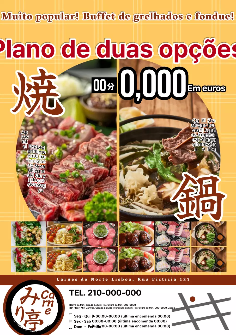 Assador tradicional amarelo Plano ambidestro Anúncio