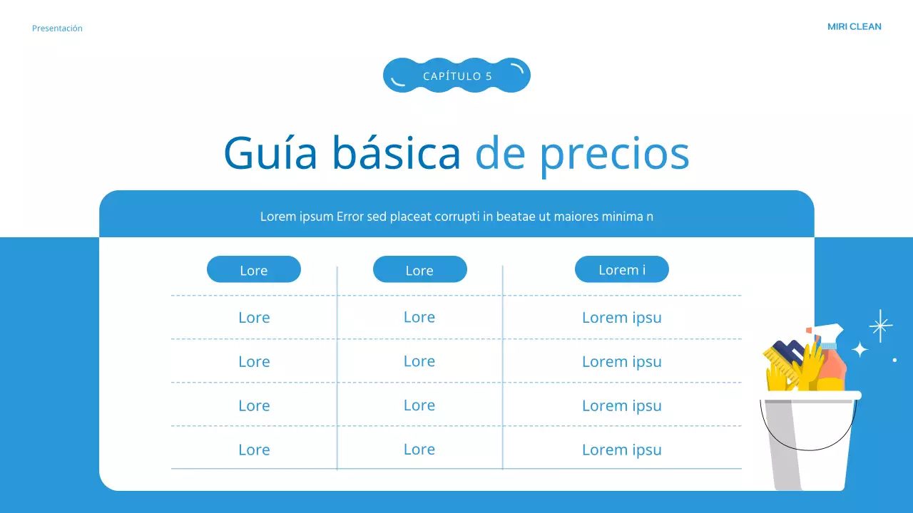 Presentación de la agencia de limpieza Blue's lovely