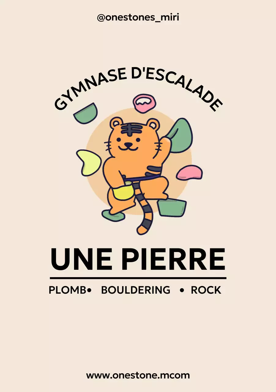 Tigre mignon grimpant