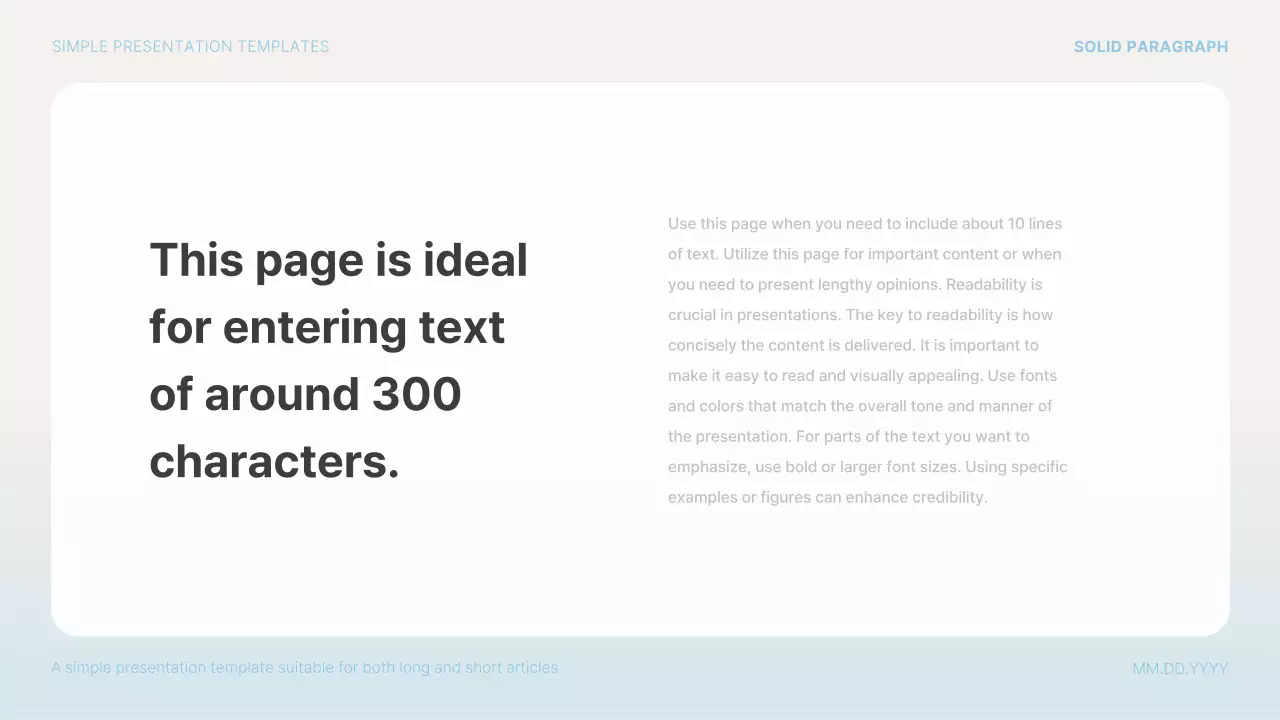 Blue Simple Template Presentation