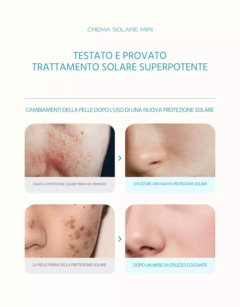 Una semplice protezione solare in azzurro e arancione spiegata