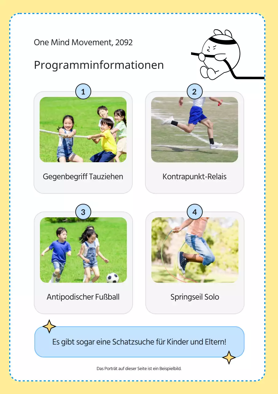 Ein Leitfaden für den gelb-blauen Sporttag