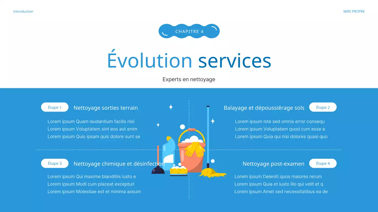 Présentation de l'agence de nettoyage Blue's lovely