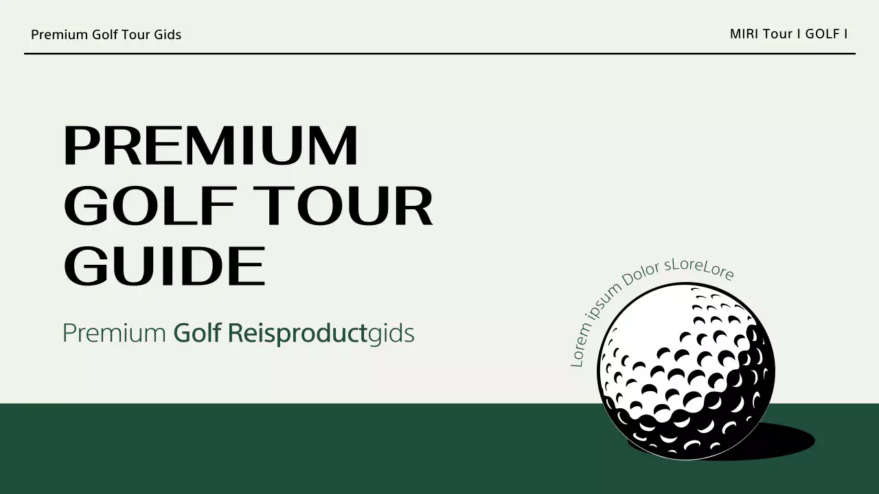 Een moderne golfreisgids in kaki en ivoor