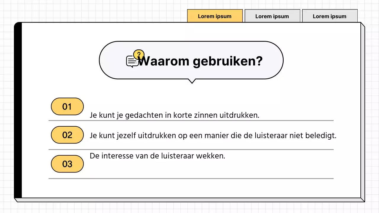 Eenvoudig geel en wit lesmateriaal