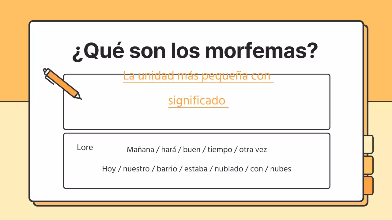 Recursos naranjas y amarillos de gramática básica del coreano