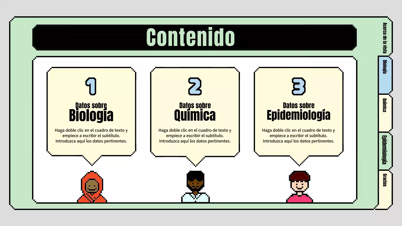 Bonito plan de clase de ciencias para primaria en azul claro y verde claro