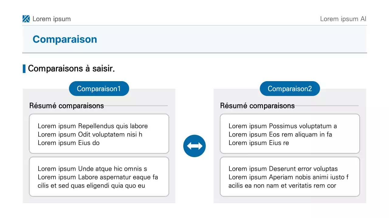Une présentation simple de rapport imprimable en bleu et blanc