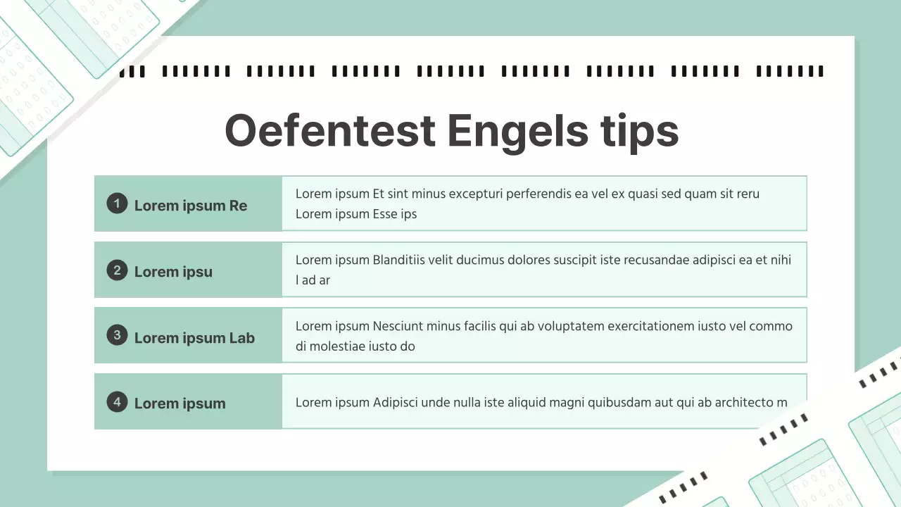 Abstracts' gratis hulpmiddelen voor oefentests Engels