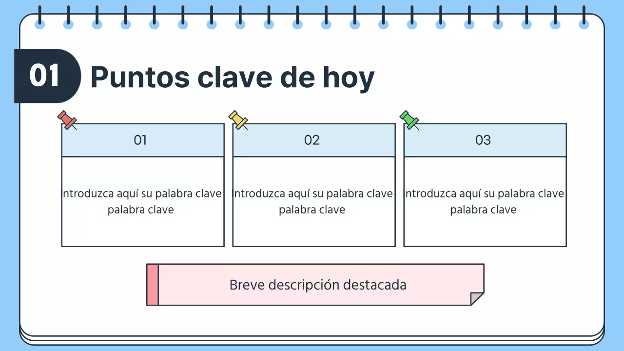 Plan de clases sencillo para profesores en azul y blanco