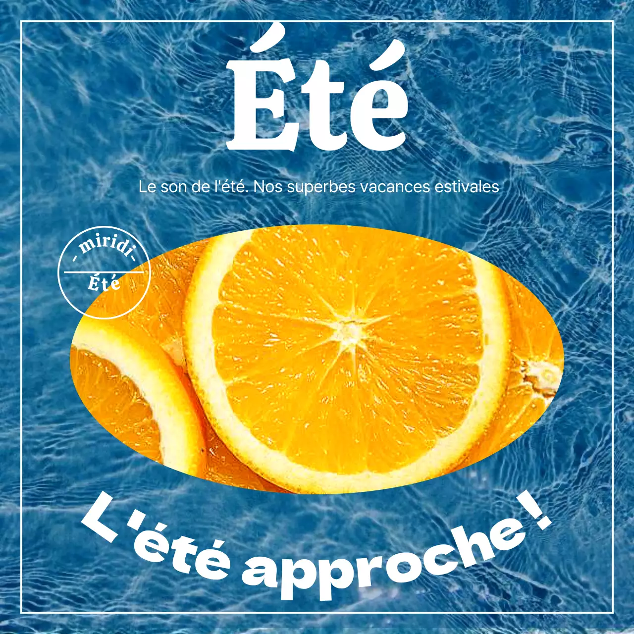 Un simple billet de vacances d'été en bleu et blanc