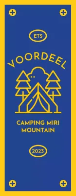 Ontwerp met een vlag-achtig campingpictogram