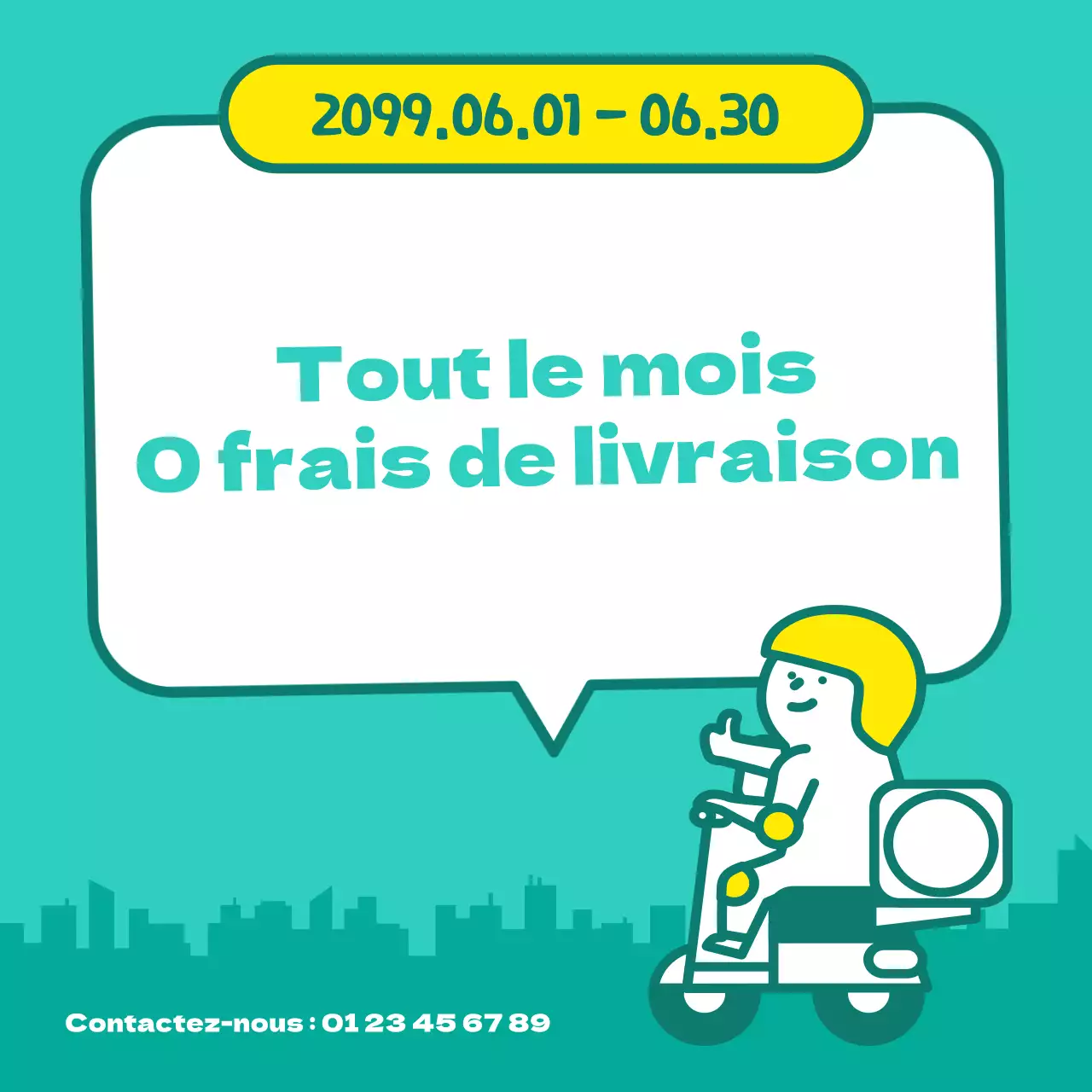 Publicité gratuite pour des frais de livraison simples et peu coûteux