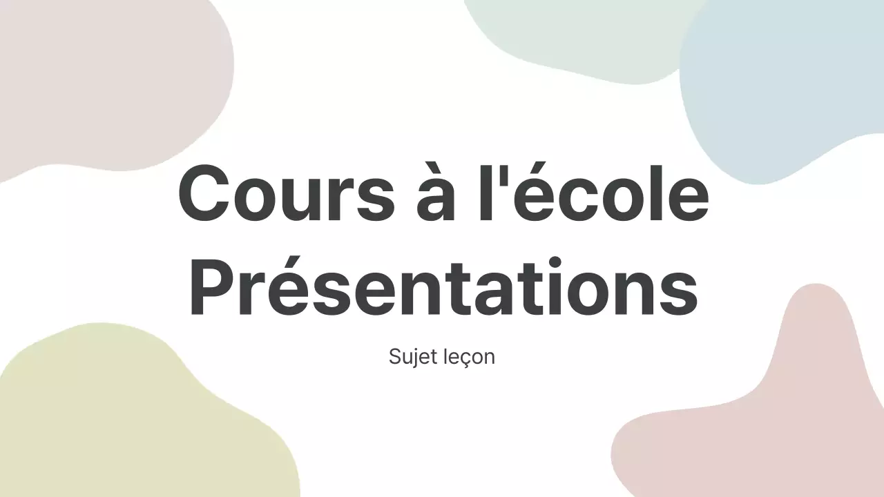 Matériel didactique gris et simple pour les enseignants