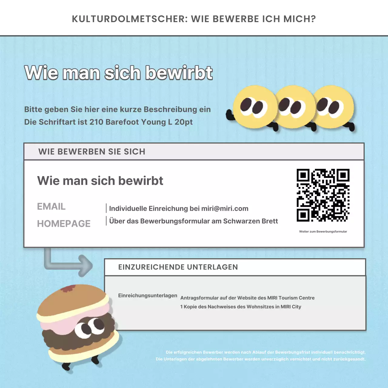 Hellblaue und rosafarbene Kulturdolmetscher werden für einen neuen Job gesucht