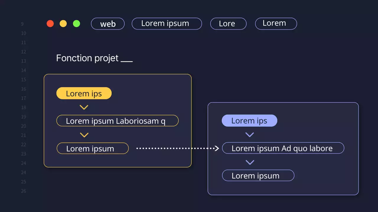 Une simple proposition de projet d'équipe de développement en bleu marine