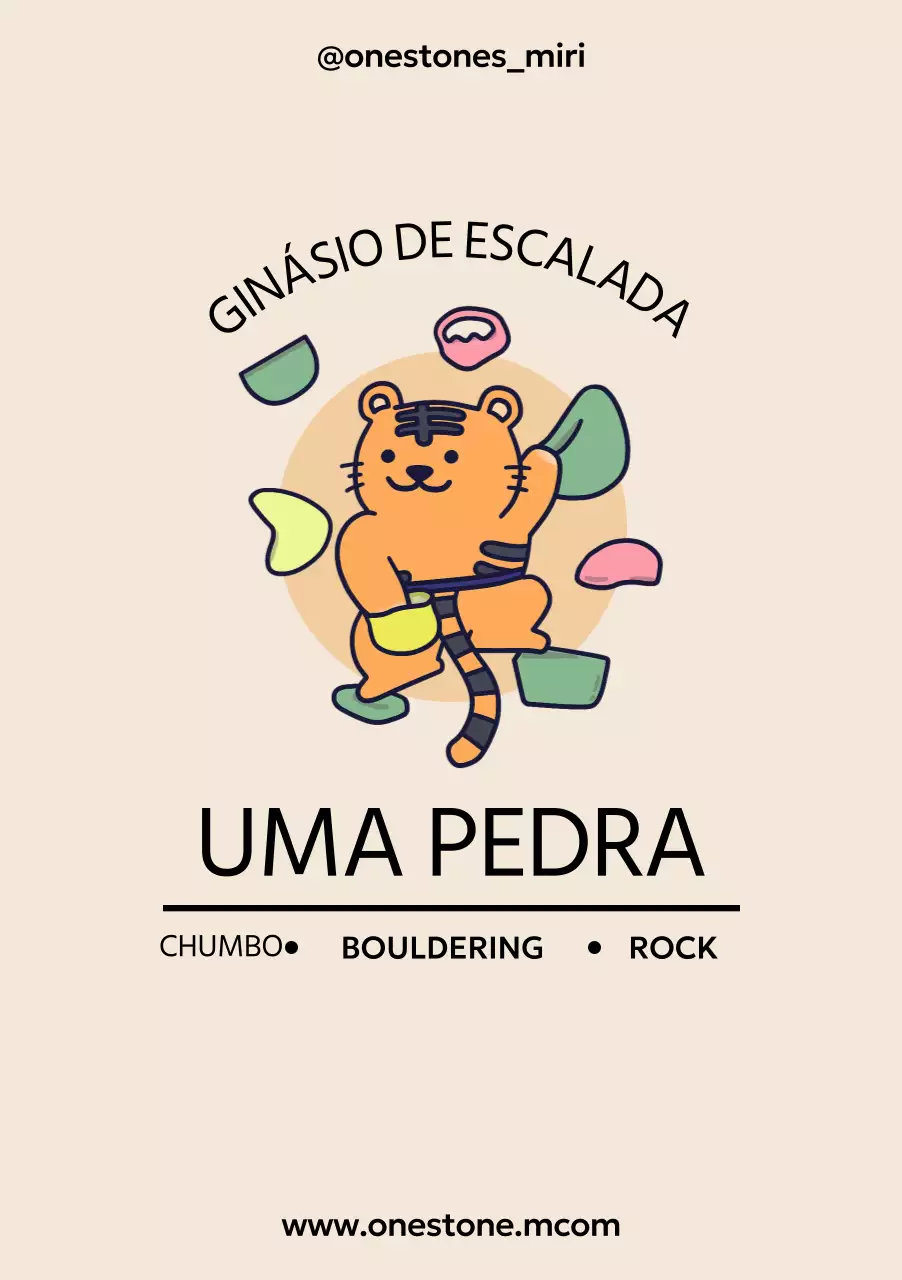 Desenho de tigre trepador giro