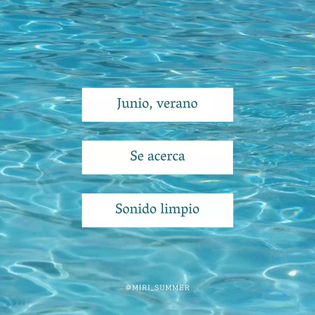 Verano moderno mar natación sonidos en azul claro y blanco post