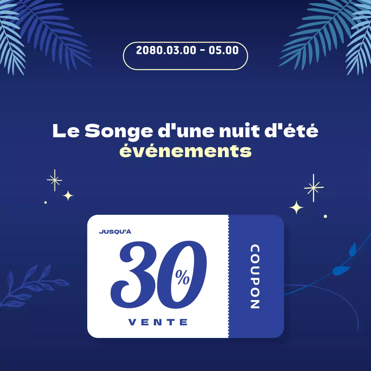 Faites la promotion de vos événements estivaux en bleu