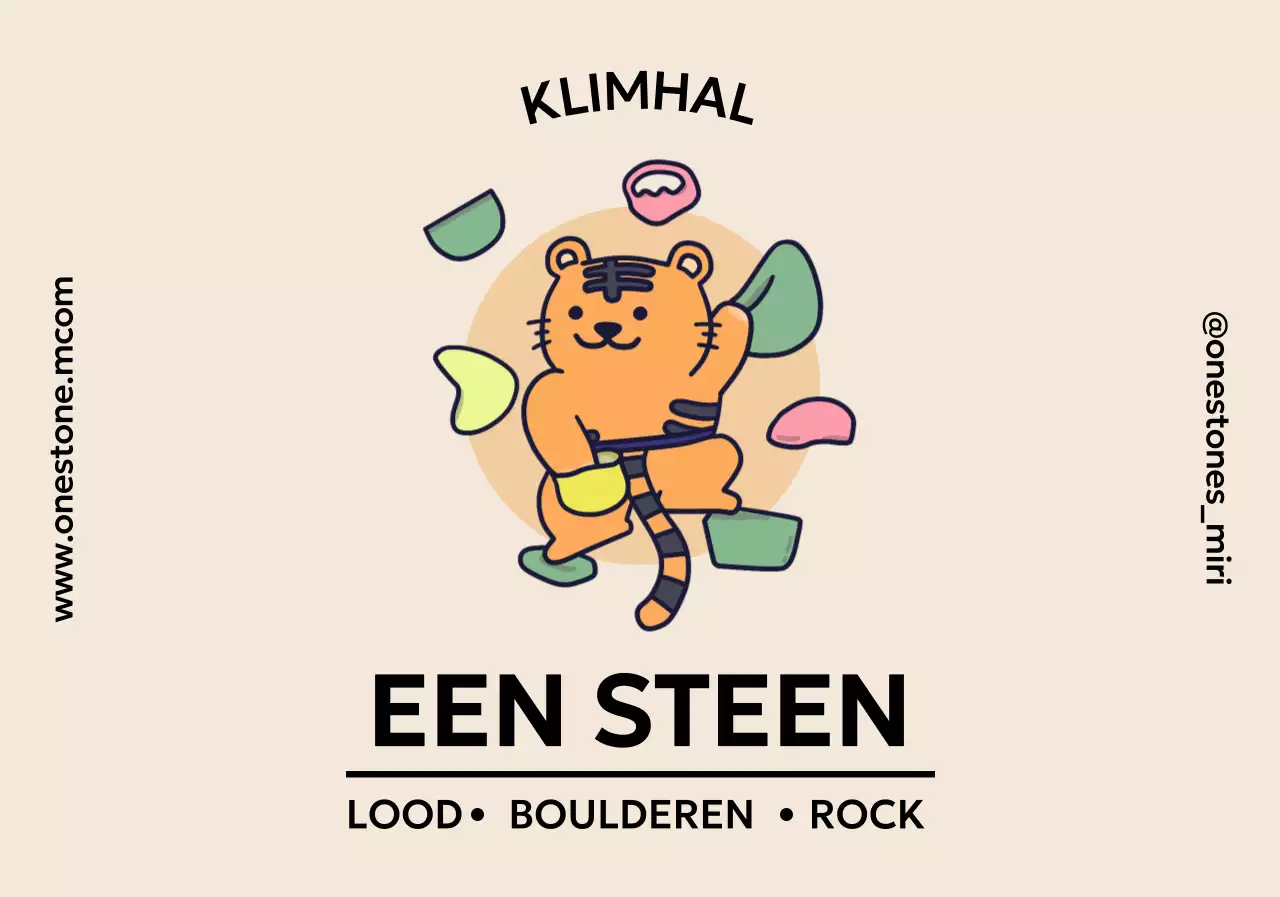 Schattig tijger klimontwerp