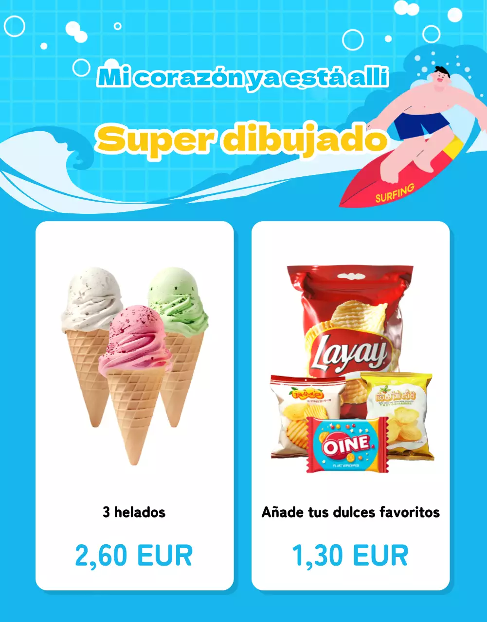 Promociona un bonito verano en azul claro