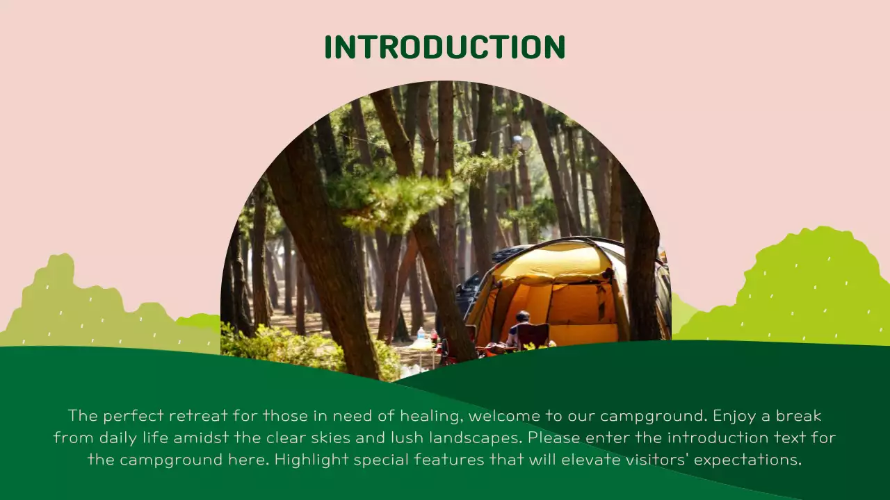 그린 러스틱 캠핑 가이드 프레젠테이션