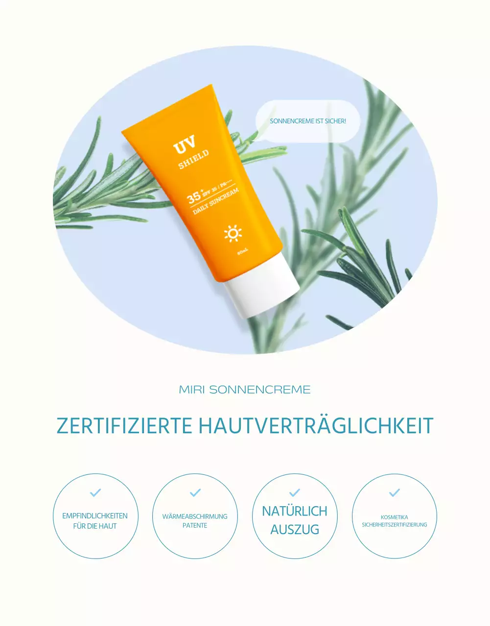 Ein einfacher Sonnenschutz in Hellblau und Orange erklärt