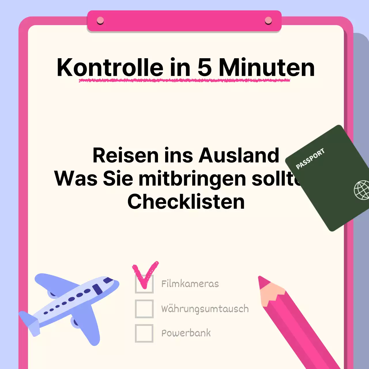 Eine Anleitung zum Packen für eine hübsche rosa und lila Reise ins Ausland