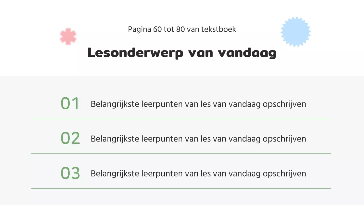 De grijze, gezellige schooljuf lesplan