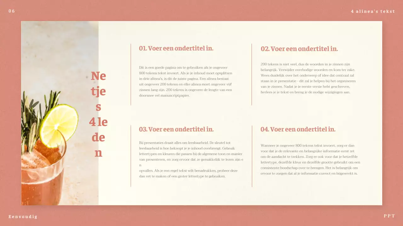 Roze minimalistische voorstellen voor lange en korte berichten