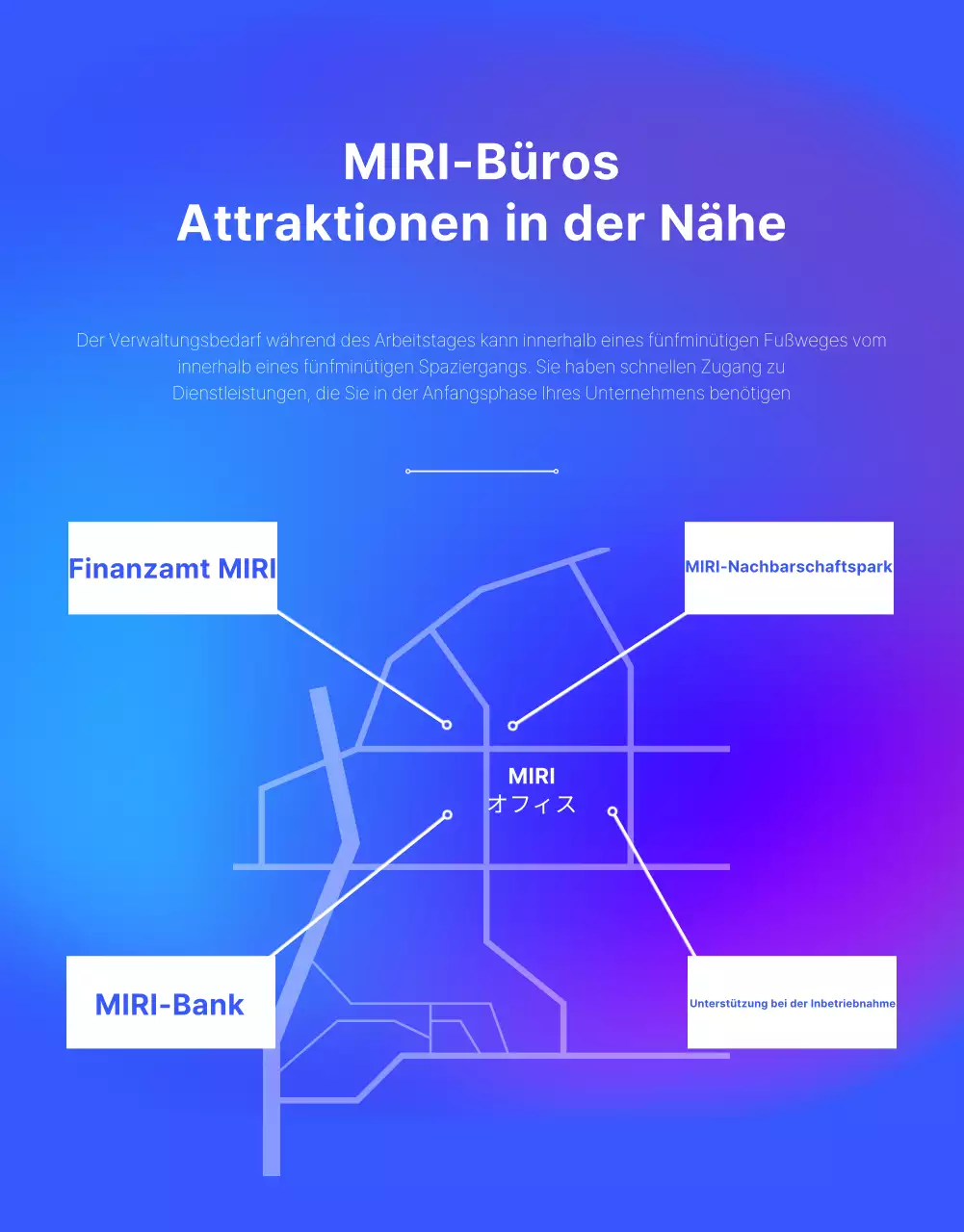 Förderung der modernen Bürogemeinschaft von Blue