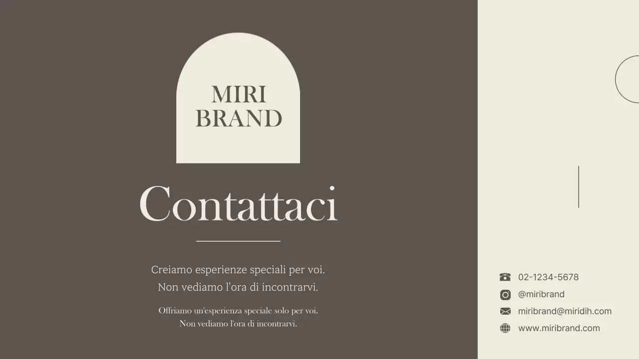 Un marchio di lusso per piccole imprese in marrone e avorio
