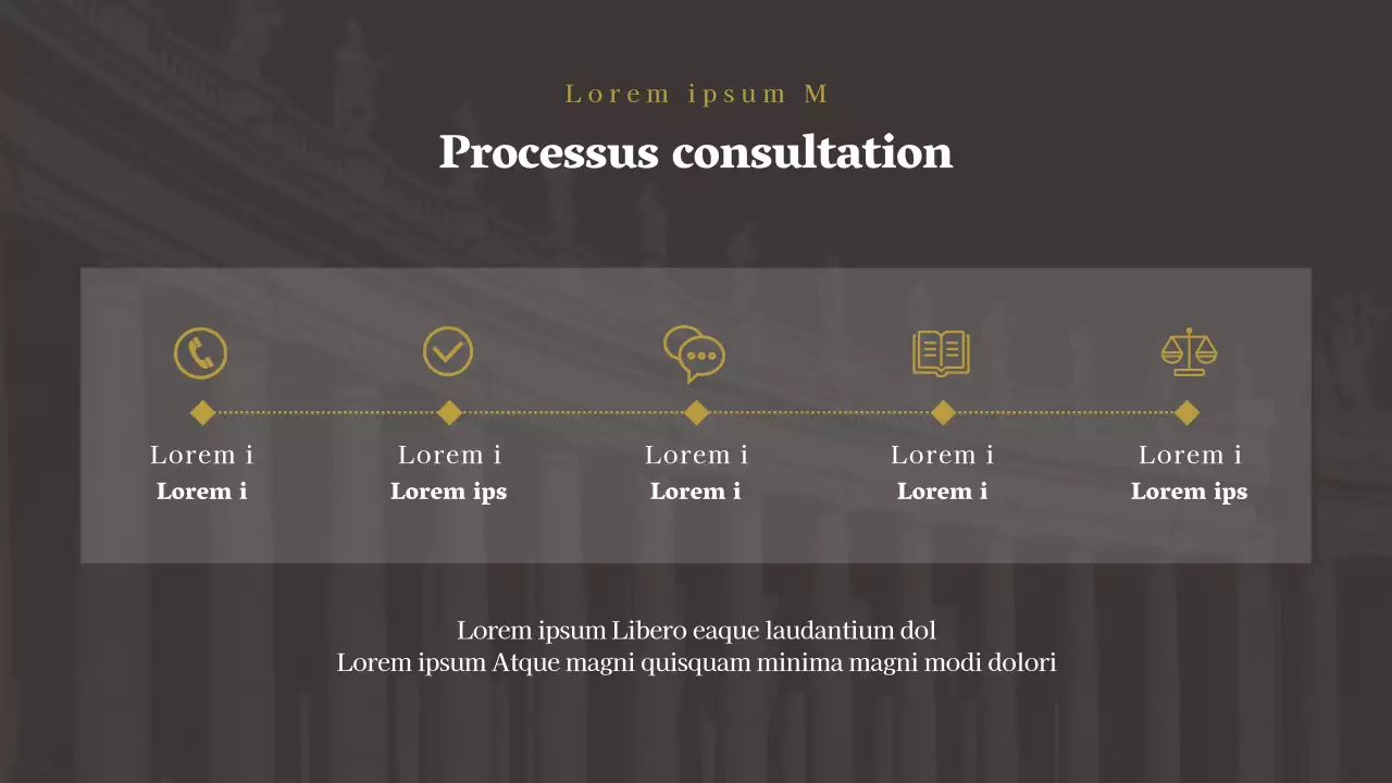 Profil d'entreprise d'un cabinet d'avocats simple brown and white