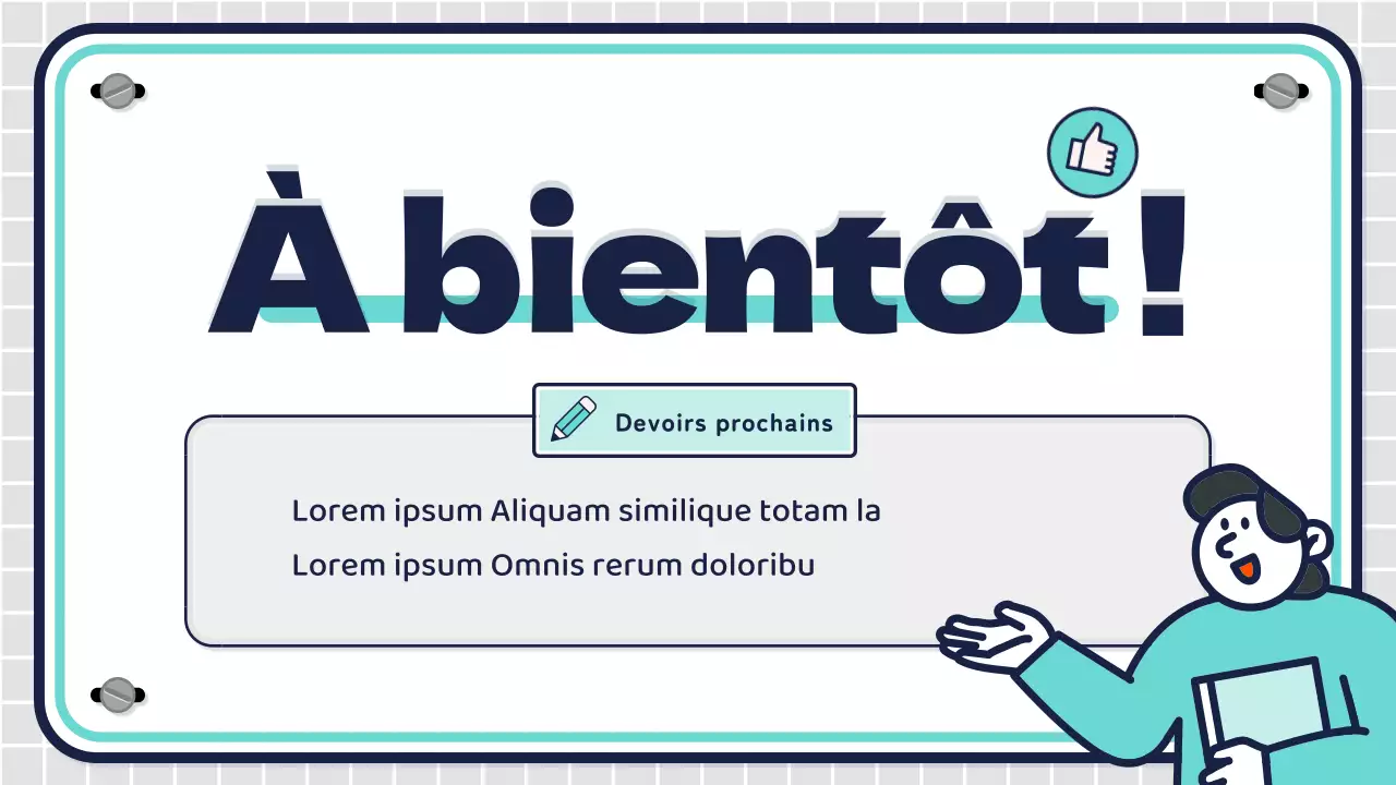 Plans de cours pour le collège avec des personnages roses et mentholés