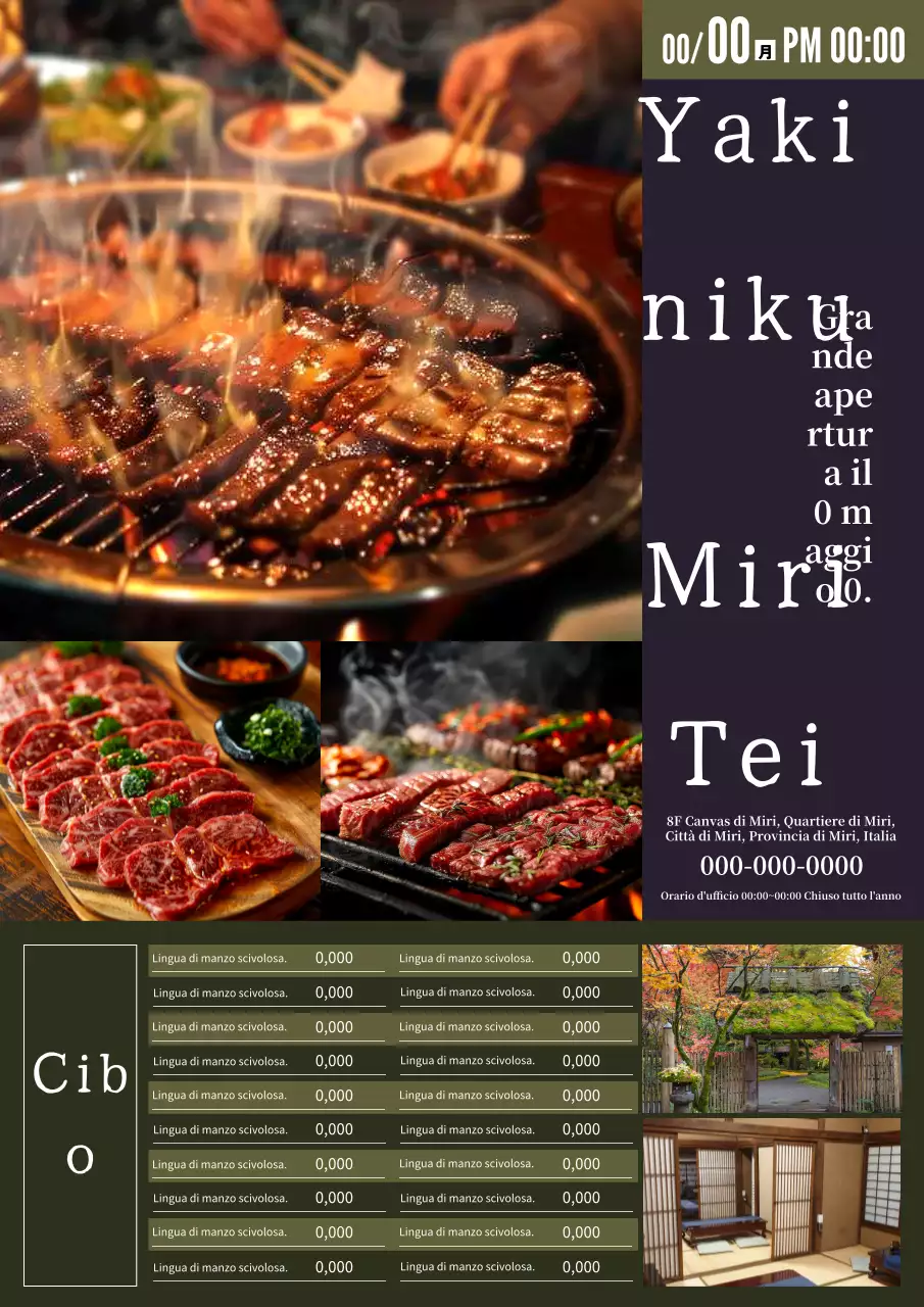 Pubblicità per l'inaugurazione di una macelleria verde e tradizionale