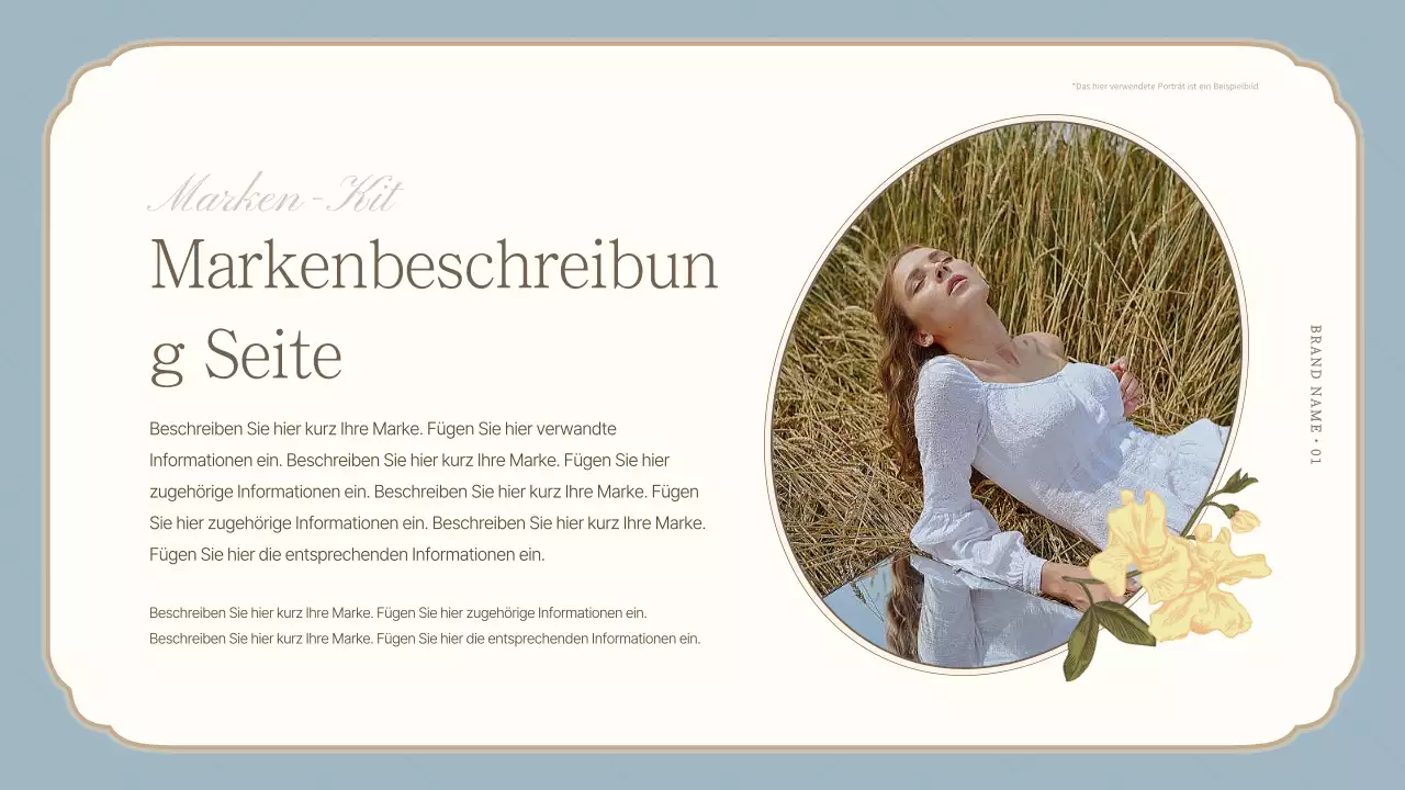 Ein luxuriöses Markenzeichen in Hellblau